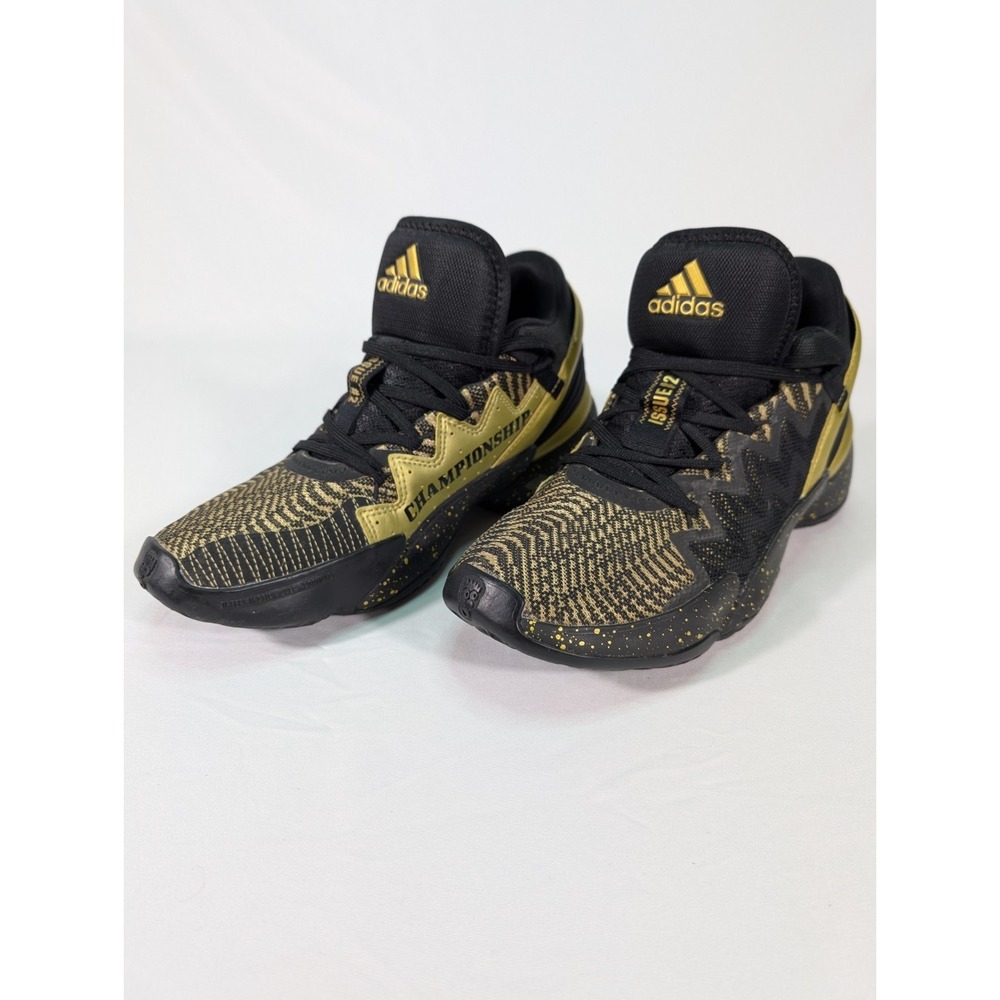 ADIDAS D.O.N Issue 2 Donovan Mitchell Black/Gold Men's Basketball Shoes Size 8